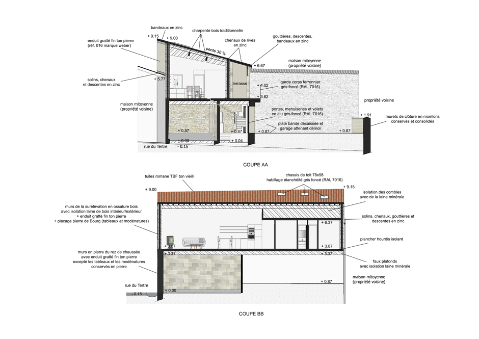Etude de transformation d'un garage en maison d'habitation  Bourg sur Gironde