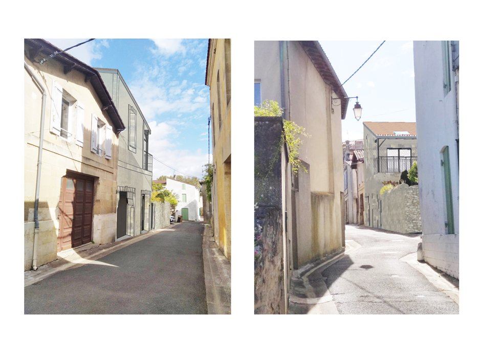 Etude de transformation d'un garage en maison d'habitation  Bourg sur Gironde